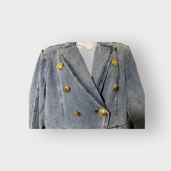Dictionary Denim Blazer Jacket - Picture 6 of 12